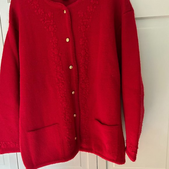Kobe Size 40 (XL) Red  Sweater/Jacket with Embroidery - Picture 3 of 10